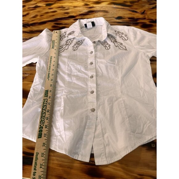 Vtg Rough Rider Circle T Women's Medium Western Shirt‎ Button Southwestern Aztec - Picture 4 of 13